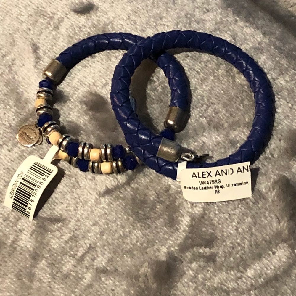 Alex ani vintage 66 RARE SET leather wrap beaded